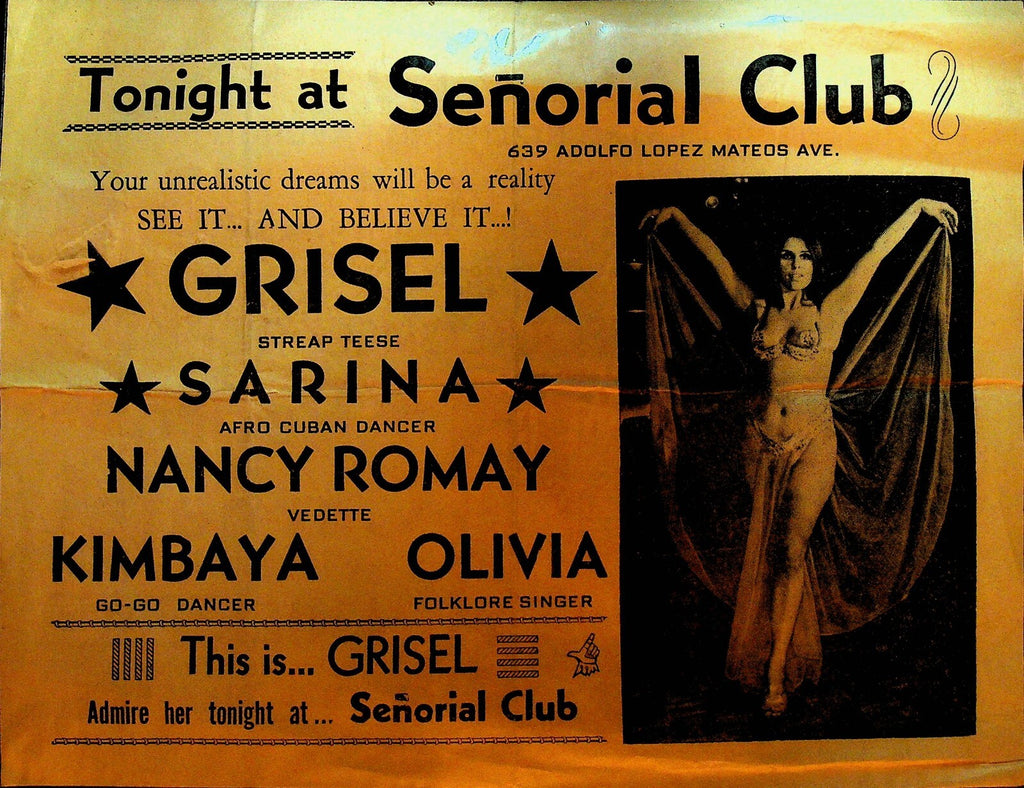 Senorial Club Mexico City Dance Club Ad Sheet Sarina Nancy Roma Kimbaya0