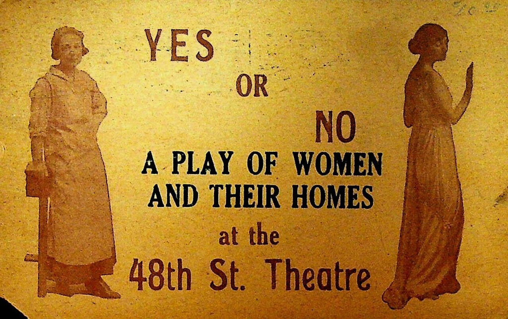 Yes or No Play Postcard 1917 48th St Theatre