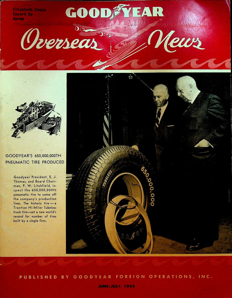 Goodyear Overseas News Magazine June 1955 PW Litchfield0