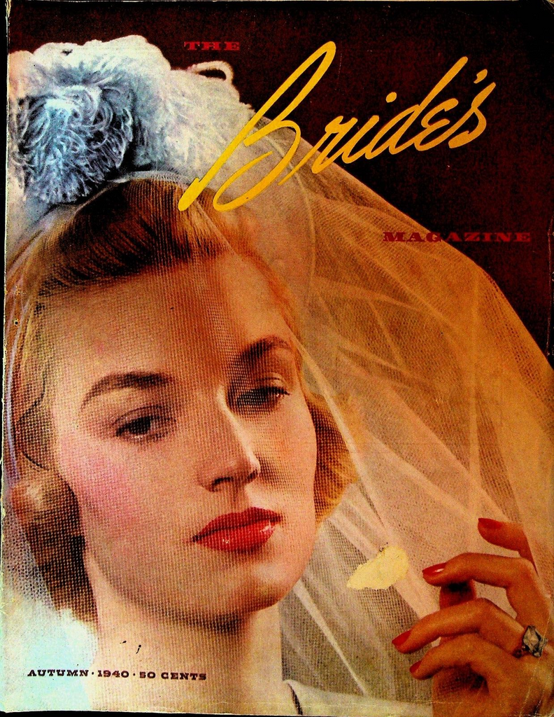 Brides Magazine Autumn 1940 Etiquette Advertisements Wedding Dresses