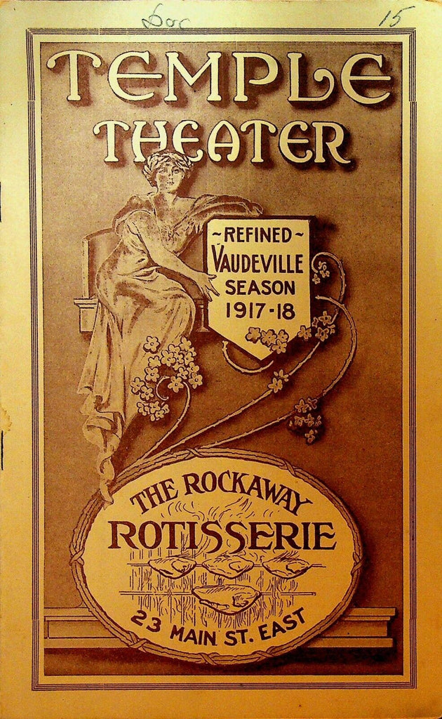 Temple Theater 1917 Vaudeville Program Lew Dockstader Maria Lo Ota Gygi