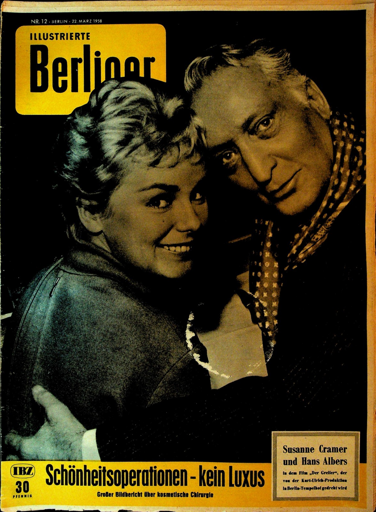 Illustrierte Berliner Zeitschrift March 22 1958 Susanne Cramer Hans Albers0