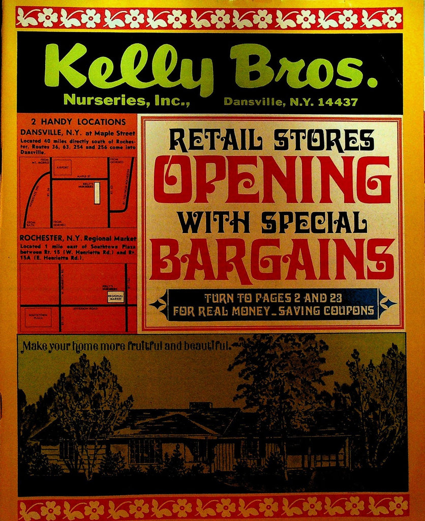 Kelly Bros Nurseries Catalog 1977 Flowers Fruits Dansville NY0