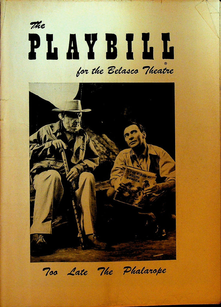 Too Late the Phalarope Playbill October 29 1956 Barry Sullivan Finlay Currie0
