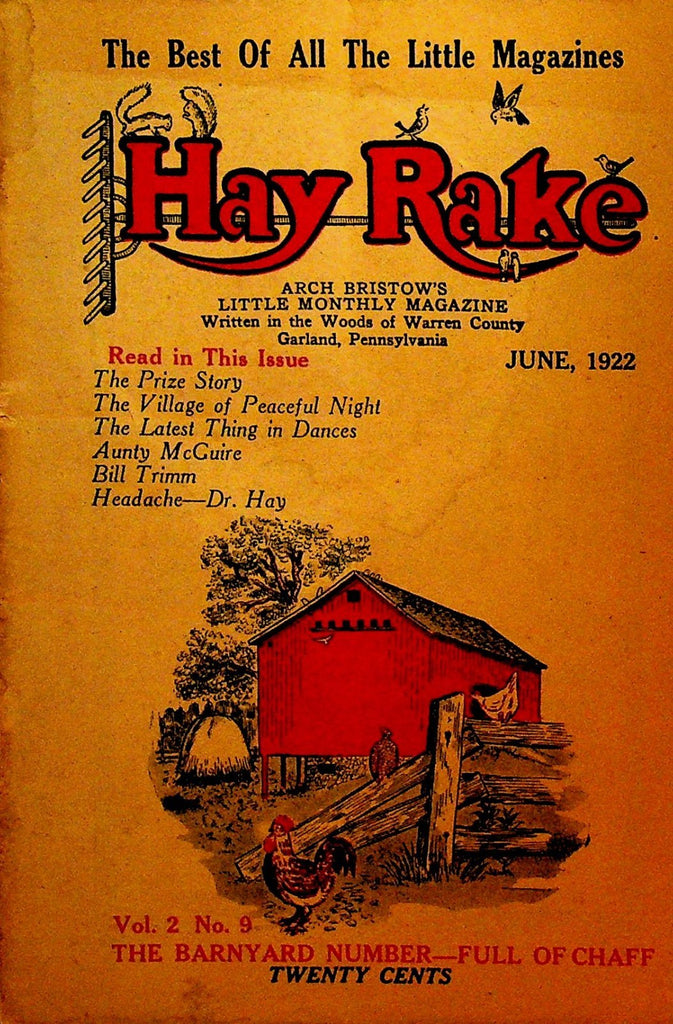 Hay Rake Arch Bristow's Little Monthly Magazine June 1922 Garland Pa0