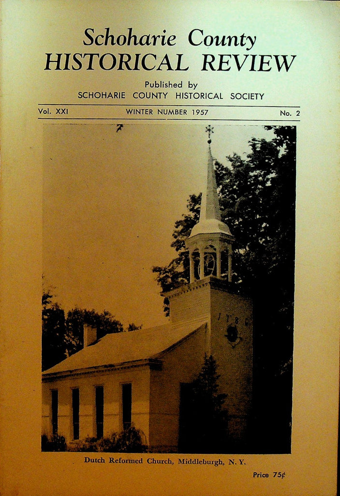 Schoharie County Historical Review NY Winter 1957 Middleburgh Dutch Church0