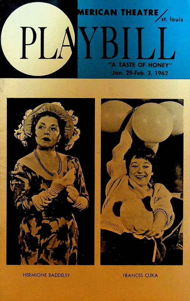 A Taste of Honey Playbill January 29 1962 Hermione Baddeley Frances Cuka
