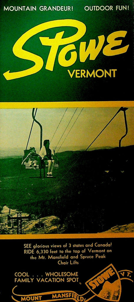 Stowe Vermont Brochure 1960s Mount Mansfield Chair Lift0