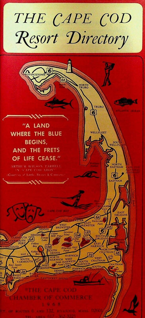 Cape Cod Resort Directory 1968 Chamber of Commerce Massachusetts