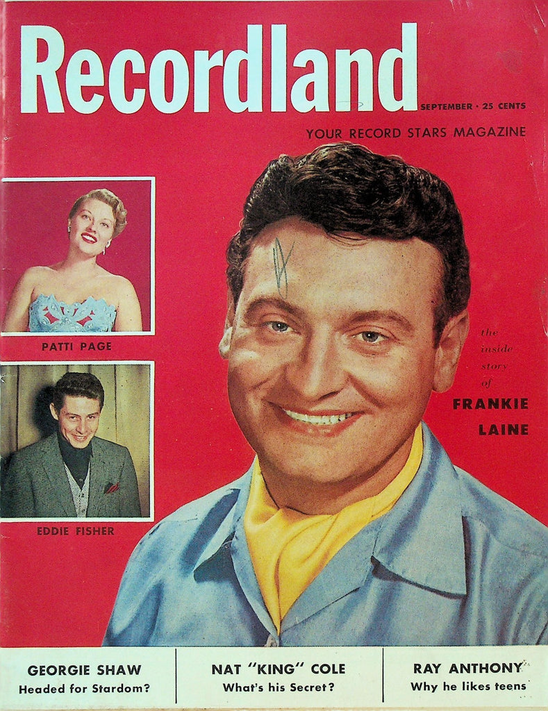 Recordland Magazine September 1954 FIRST ISSUE Frankie Laine Nat King Cole0