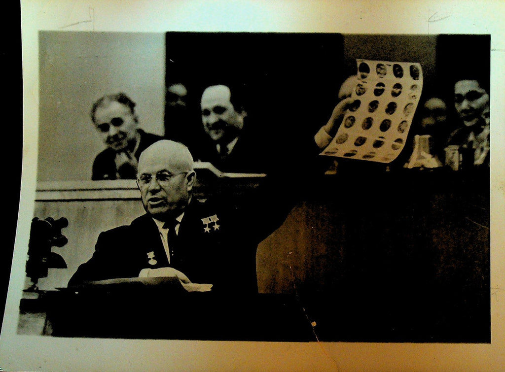 Nikita Khrushchev Wire Photo 1961 Items Found in Gary Powers U-2 Plane0