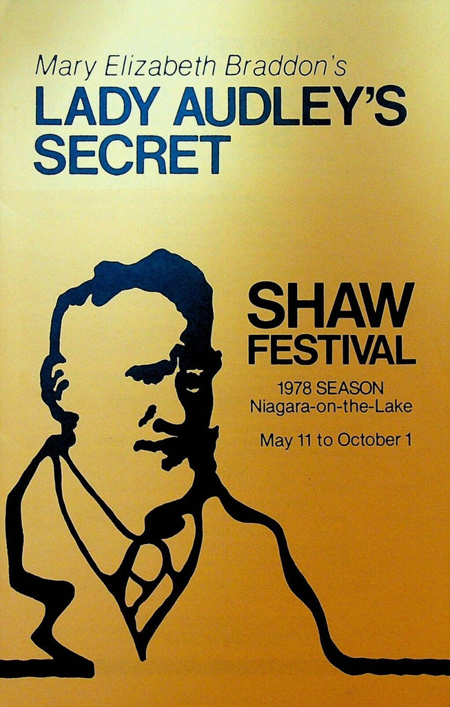 Lady Audley's Secret Playbill 1978 Shaw Festival Marie Baron Bill Cole