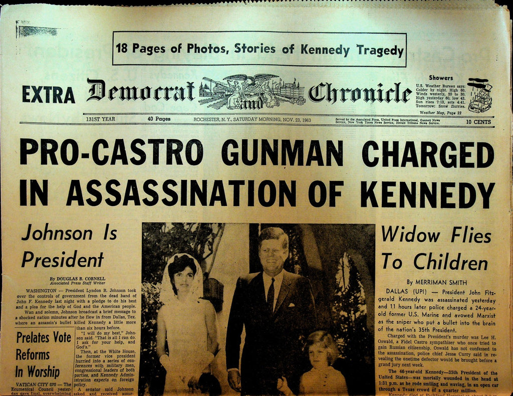 Rochester Democrat & Chronicle November 23 1963 JFK Assassination Lee Oswald0