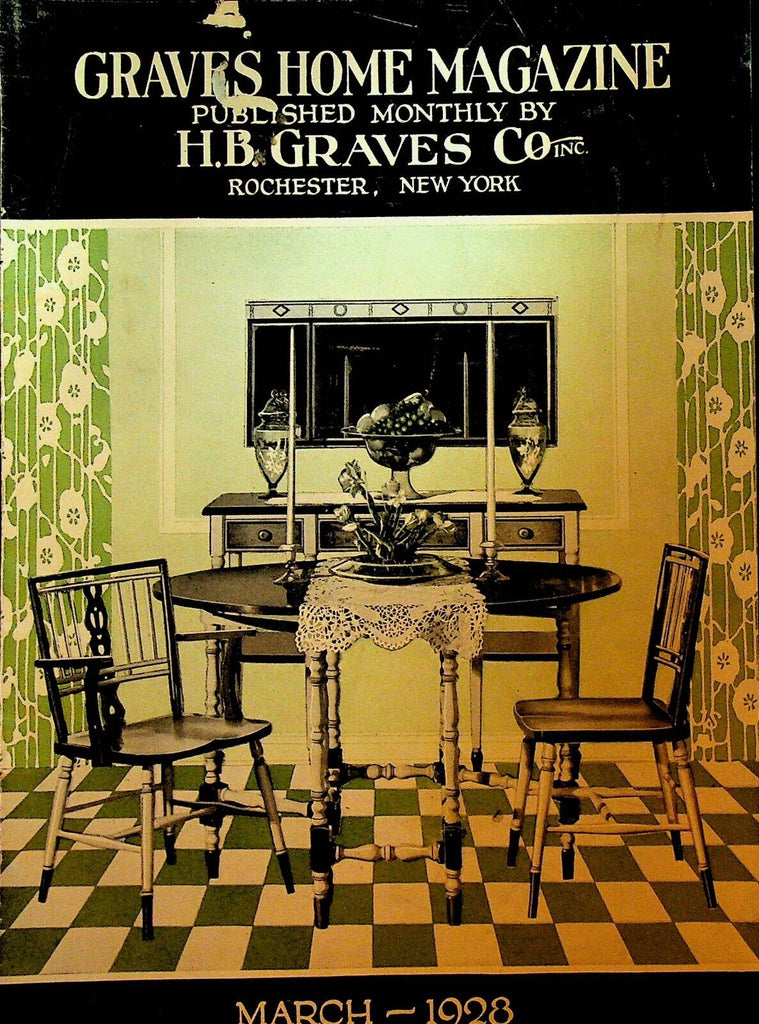 HB Graves Home Magazine March 1928 Rochester NY Furniture Kitchen