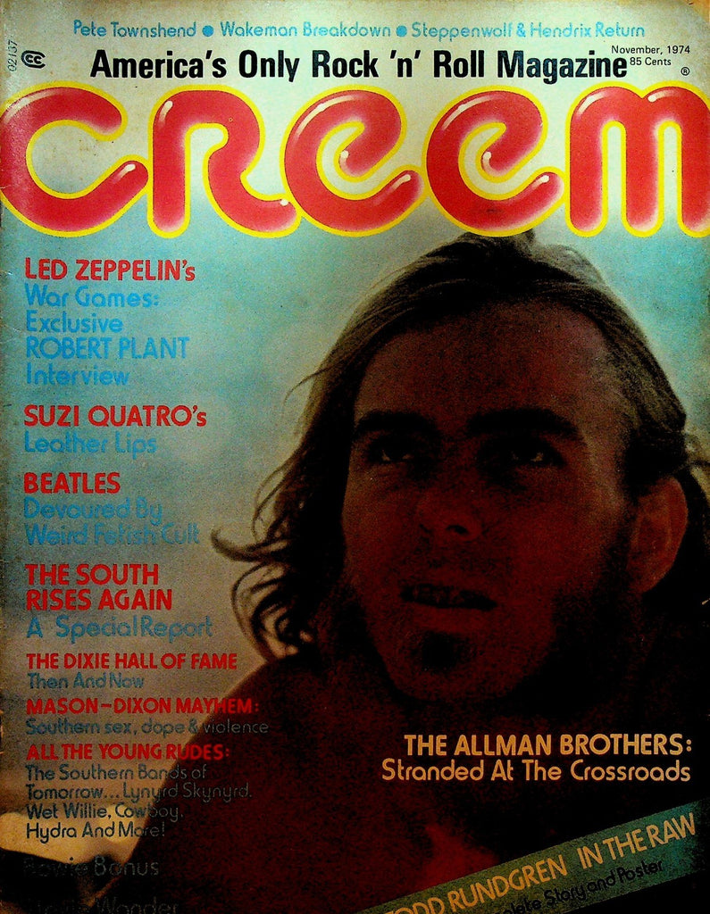 Creem Magazine November 1974 Robert Plant Led Zeppelin Todd Rundgren Suzi Quatro0