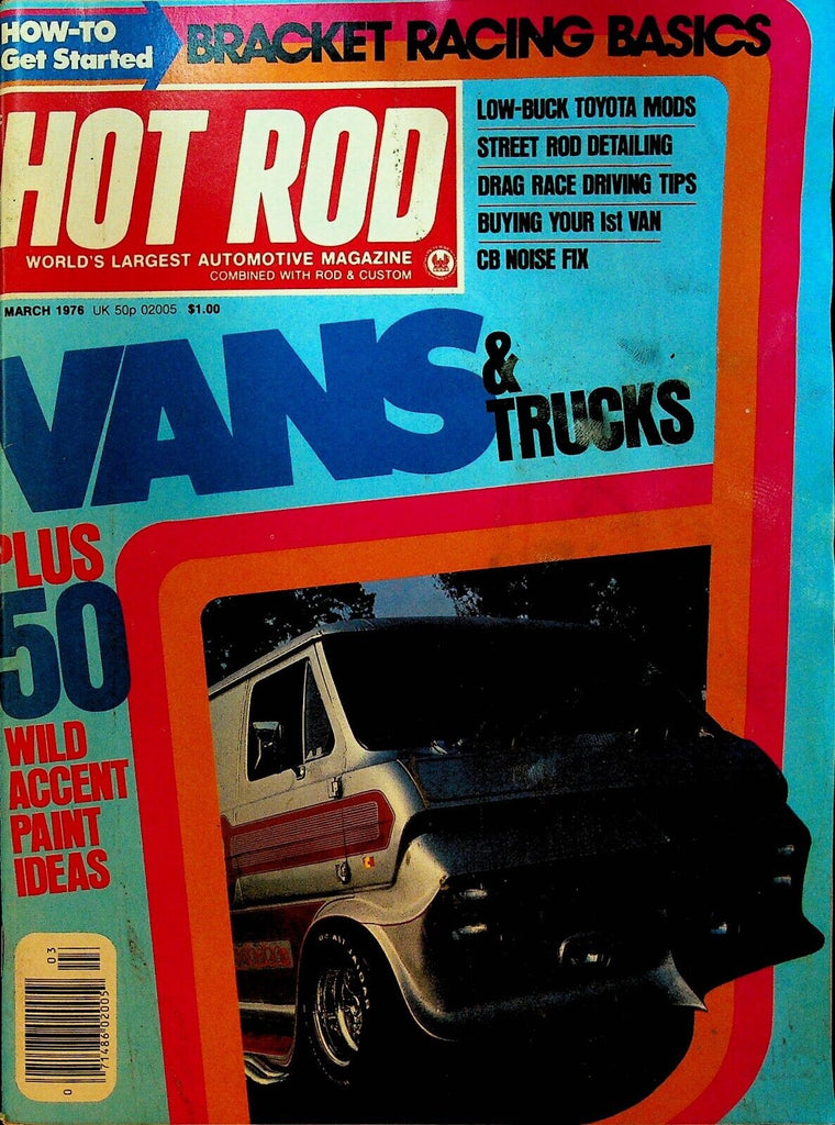 Hot Rod Magazine March 1976 Vans Shelby Warren Brownfield Pacer
