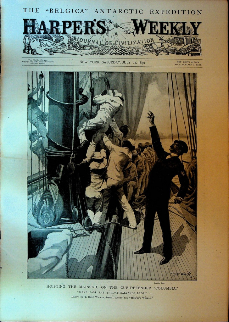 Harper's Weekly July 22 1899 America's Cup Columbia Tonga Golf Robert Chambers