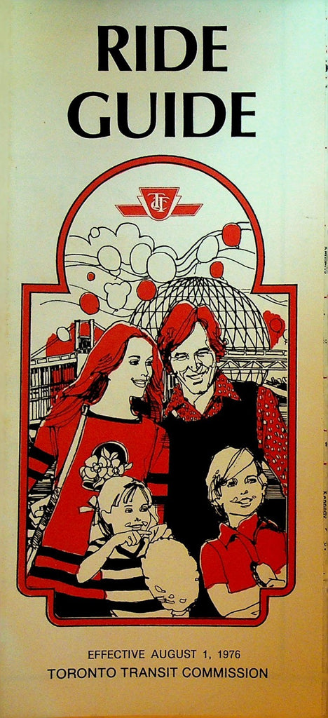 Toronto Canada Transit Commission Ride Guide Bus Subway August 1 19760