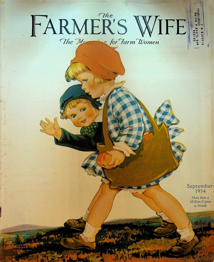 The Farmer's Wife Magazine September 1934 Mary Anderson May Griffee Robinson