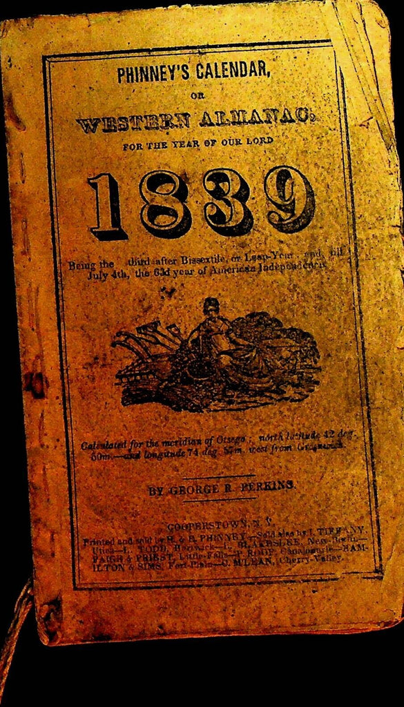 Phinney's Calendar or Western Almanac 1839 George Perkins