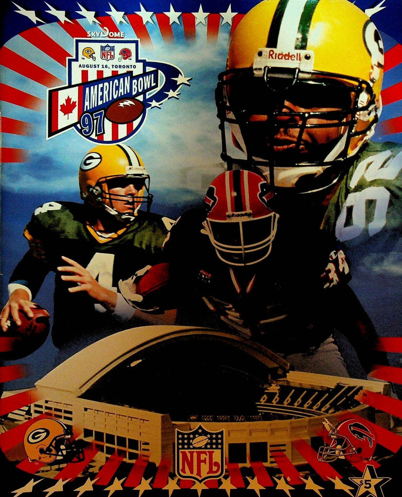 NFL American Bowl 1997 Program Green Bay Packers v Buffalo Bills Brett Favre