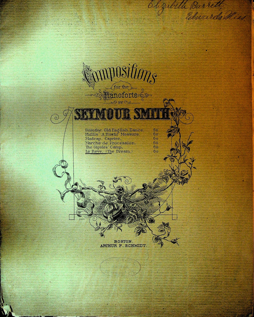 Le Reve The Dream Sheet Music Seymour Smith 1894 Arthur P Schmidt0