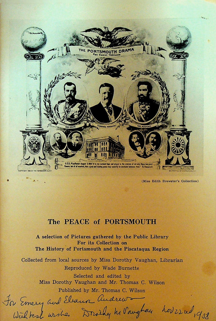 The Peace of Portsmouth Russo Japanese War Treaty Booklet 1957 Kittery Maine0