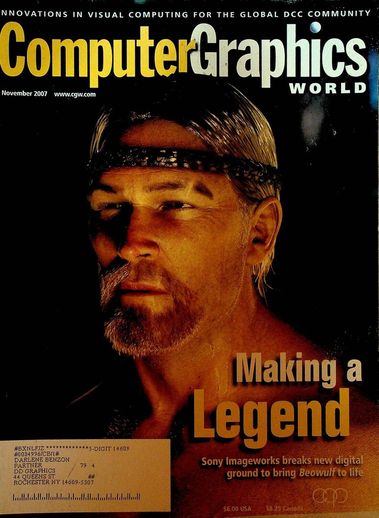 CGW Computer Graphics World Magazine November 2007 Beowulf Stranglehold Shrek