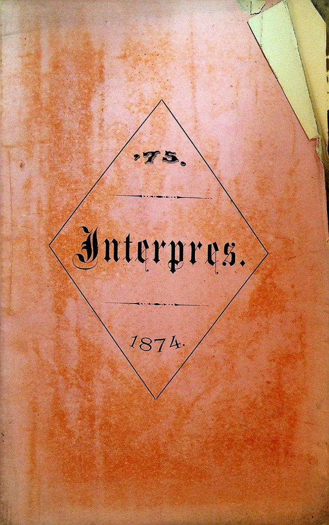 Interpres Yearbook 1874 University of Rochester NY0