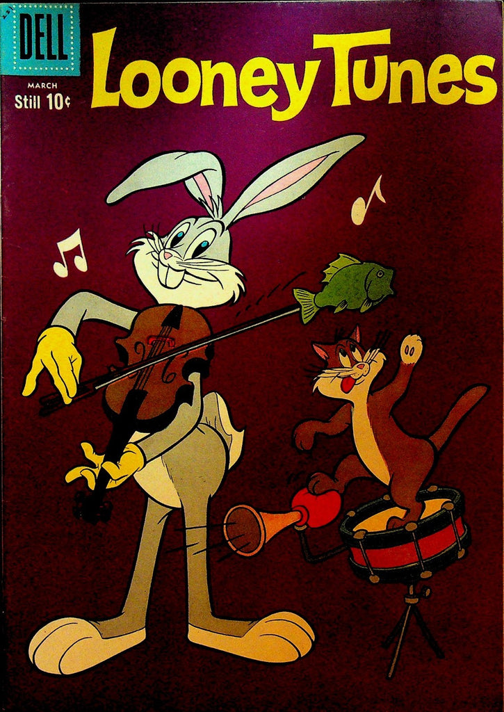 Looney Tunes 221 Dell Comics 1960 Bugs Bunny Violin Cat Fish Drum Horn Band0