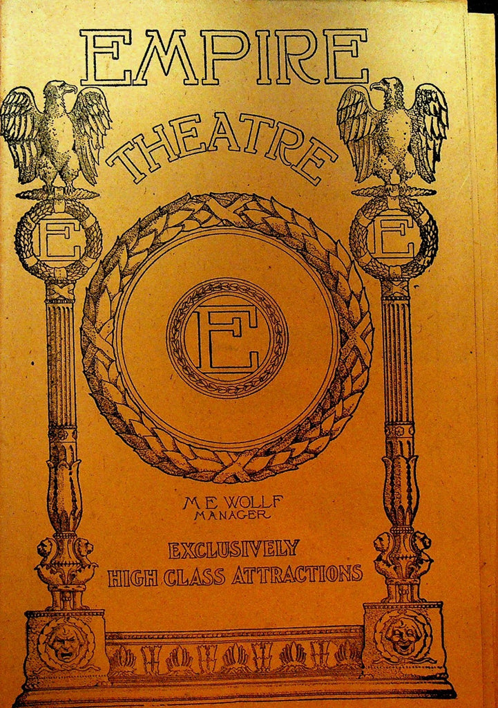 Believe Me Xantippe Playbill July 24 1916 Empire Theatre Syracuse Frank Wilcox0