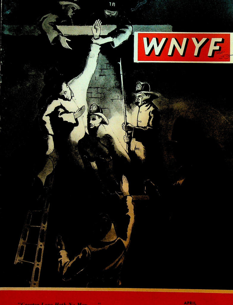 WNYF With New York Firefighters Magazine April 1954 Joe Weitekamp Painting0