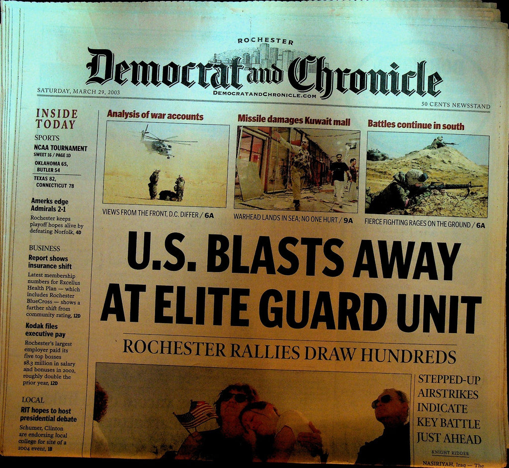 Rochester Democrat & Chronicle March 29 2003 Iraq War Elite Guard Unit Attacked0