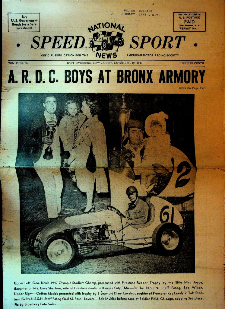 National Speed Sport News November 19 1947 George Binnie Cotton Musick0