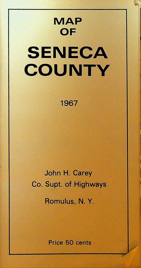 Seneca County Highway Map 1967 Upstate New York