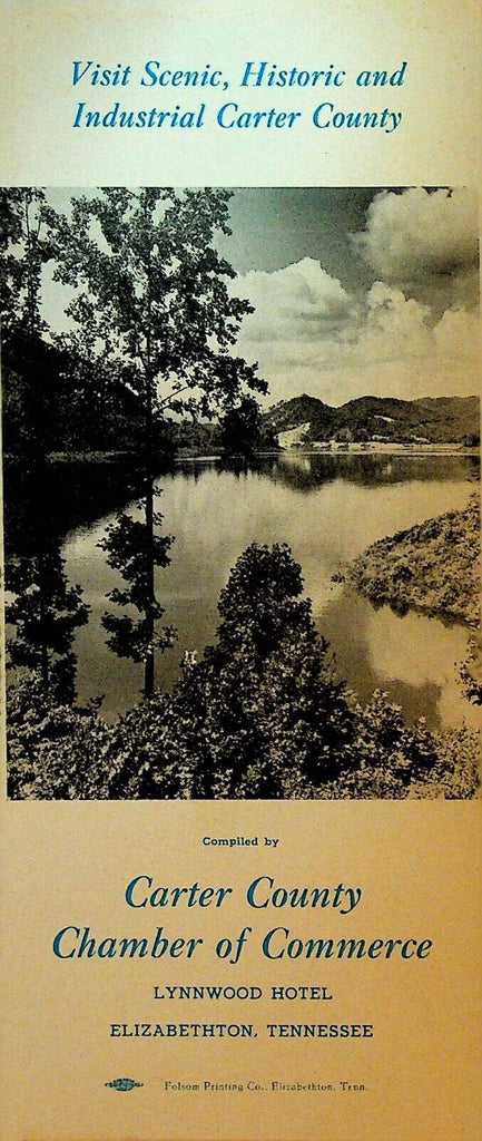 Carter County Chamber of Commerce Lynnwood Hotel Elizabethton Tn Brochure 1930s