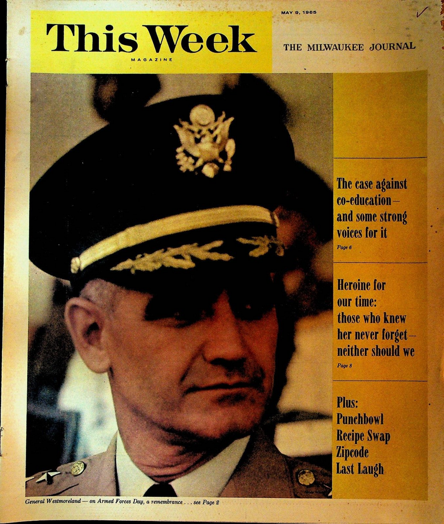This Week Magazine May 9 1965 Petula Clark General Westmoreland
