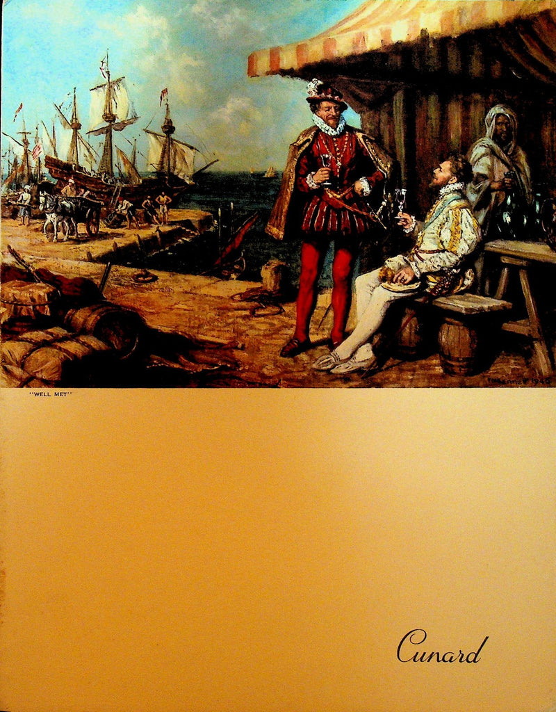 Cunard RMS Queen Elizabeth Luncheon Menu October 14 19620