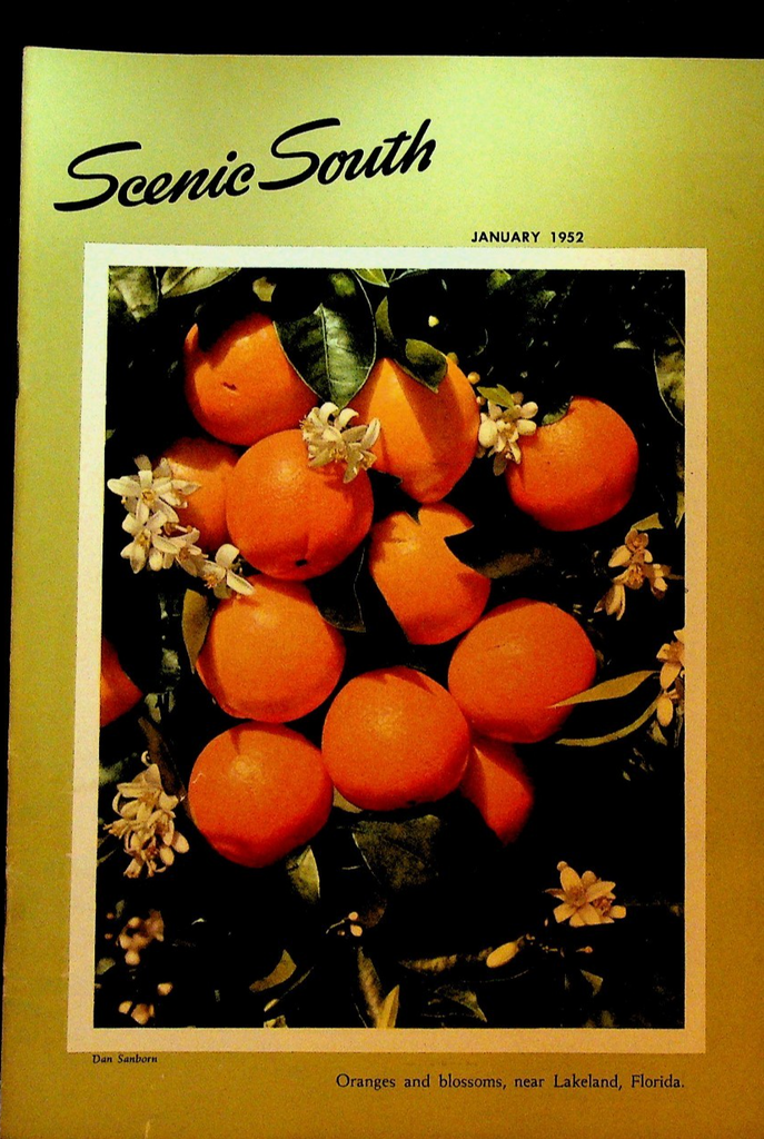 Scenic South Magazine January 1952 Standard Oil Lakeland Florida Oranges0