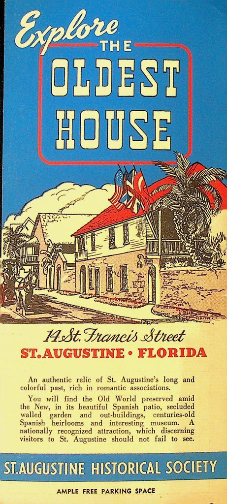 Explore the Oldest House Brochure St Augustine Florida0