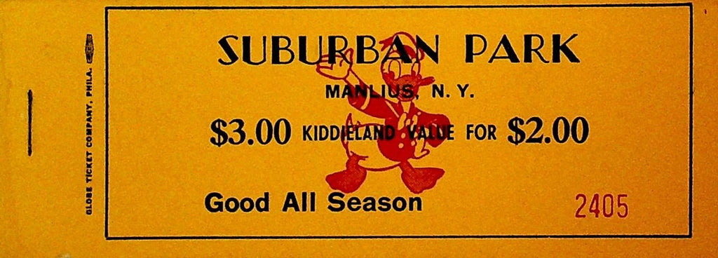 Suburban Park Manlius NY Kiddieland Ticket Book 1970s Donald Duck0