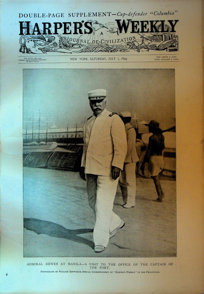 Harper's Weekly Magazine July 1 1899 Admiral Dewey War of 1898 Crew Baseball