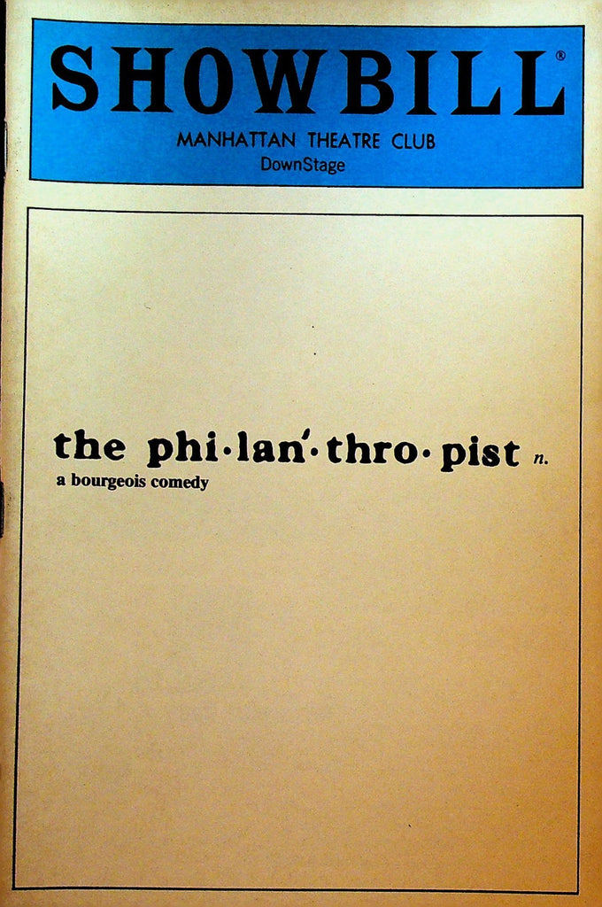 The Philanthropist Showbill November 1983 David McCallum Cherry Jones0