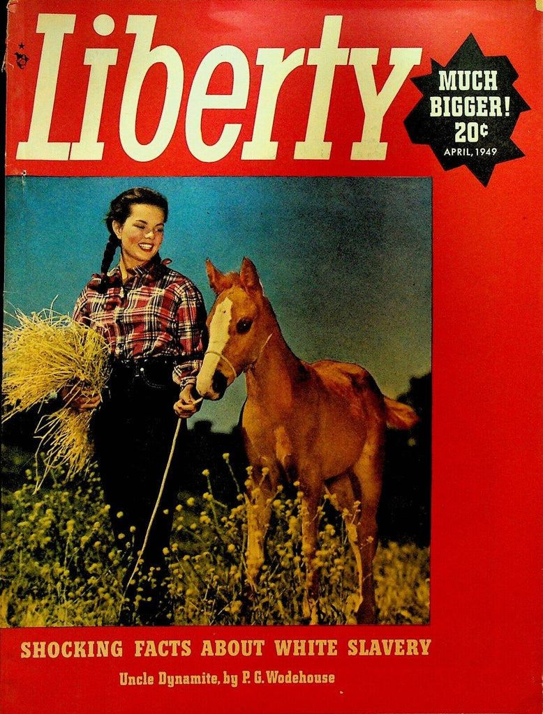 Liberty Magazine April 1949 Johnny Sain Faith Baldwin Irene Dunne