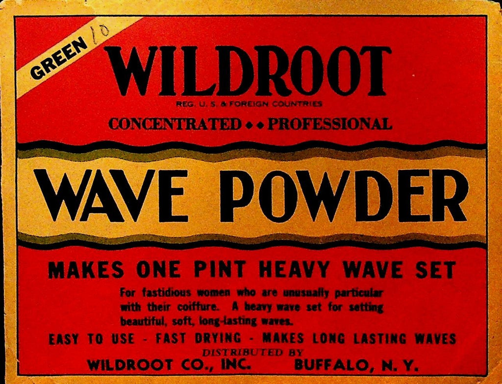 Wildroot Wave Powder Buffalo NY Envelope Green0