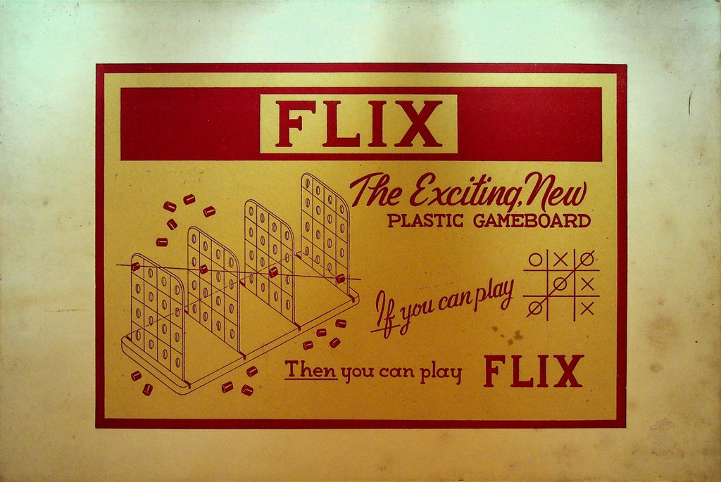 Flix the Exciting New Plastic Gameboard Game 1949 Spaceboard Games Rochester NY0