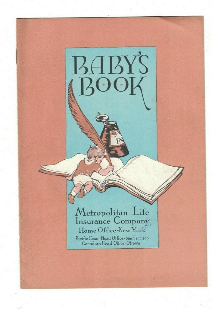 Baby's Book Metropolitan Life Insurance Company 1930s Newborn Journal0