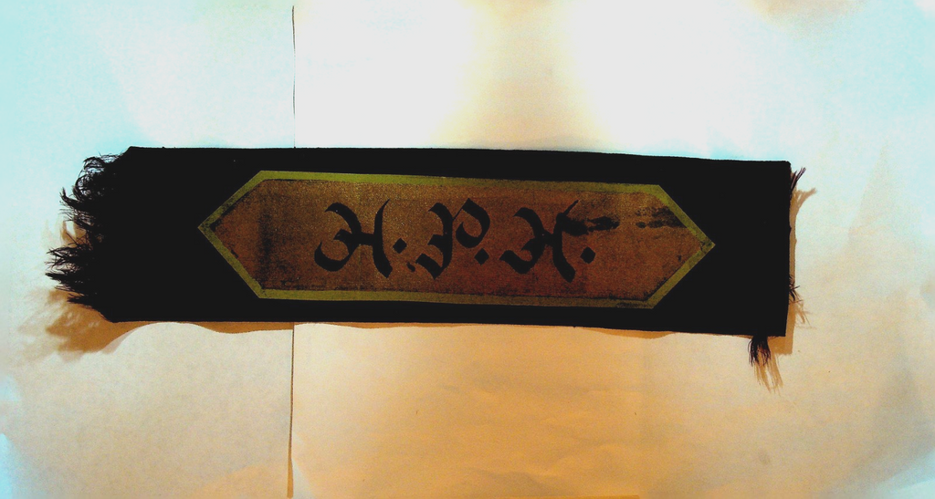 HPH Henry P Harrington Felt Garment Band Monogrammed New England ca 19000