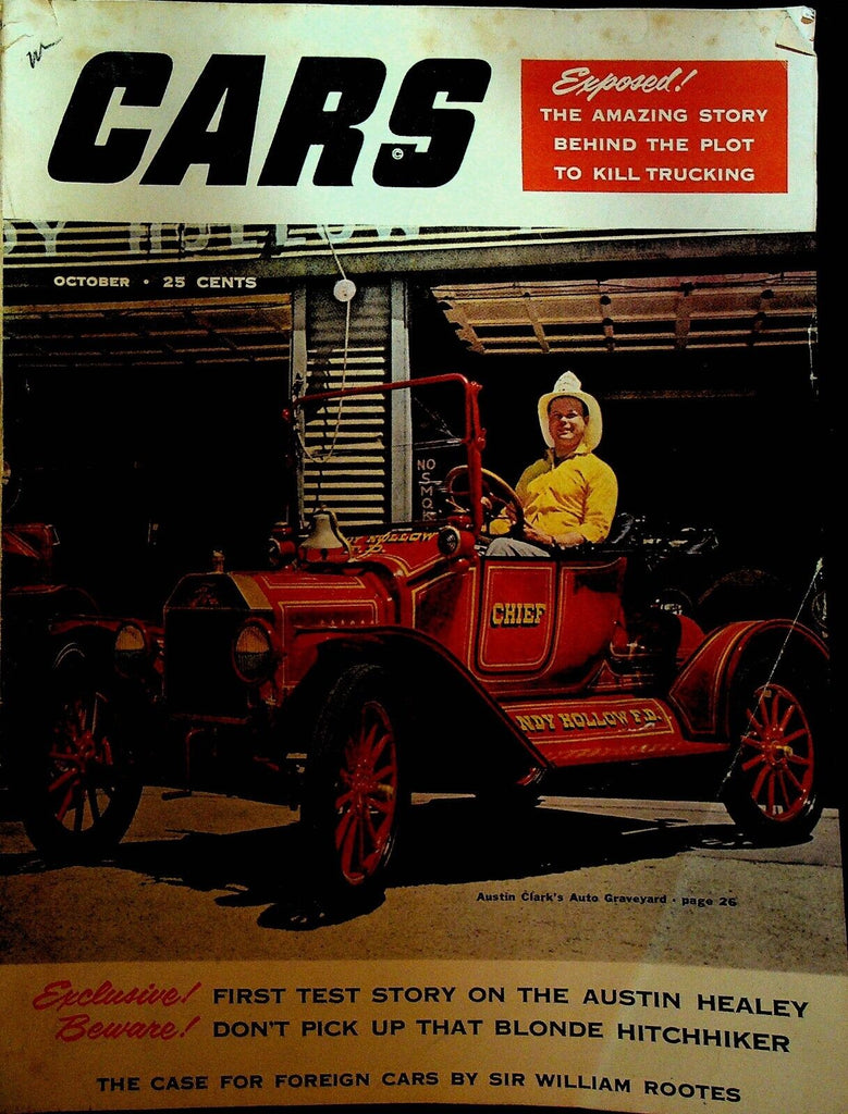 Cars Magazine October 1953 Austin Clark Gordon Wilkins Reliant Fire Truck