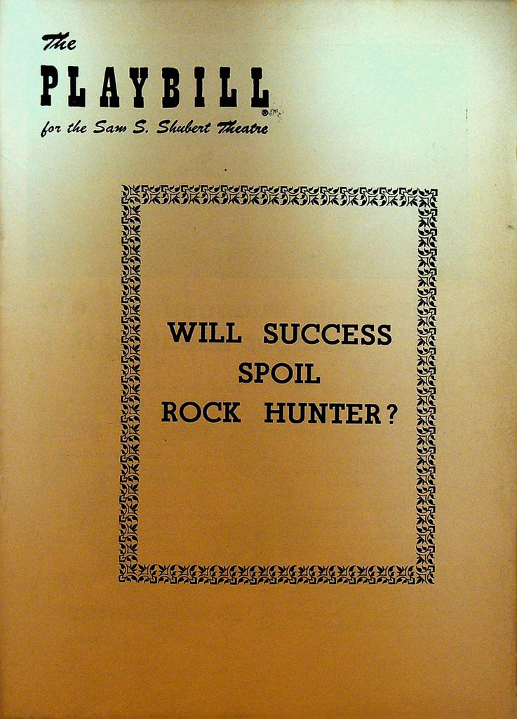 Will Success Spoil Rock Hunter Playbill September 10 1956 Jayne Mansfield0